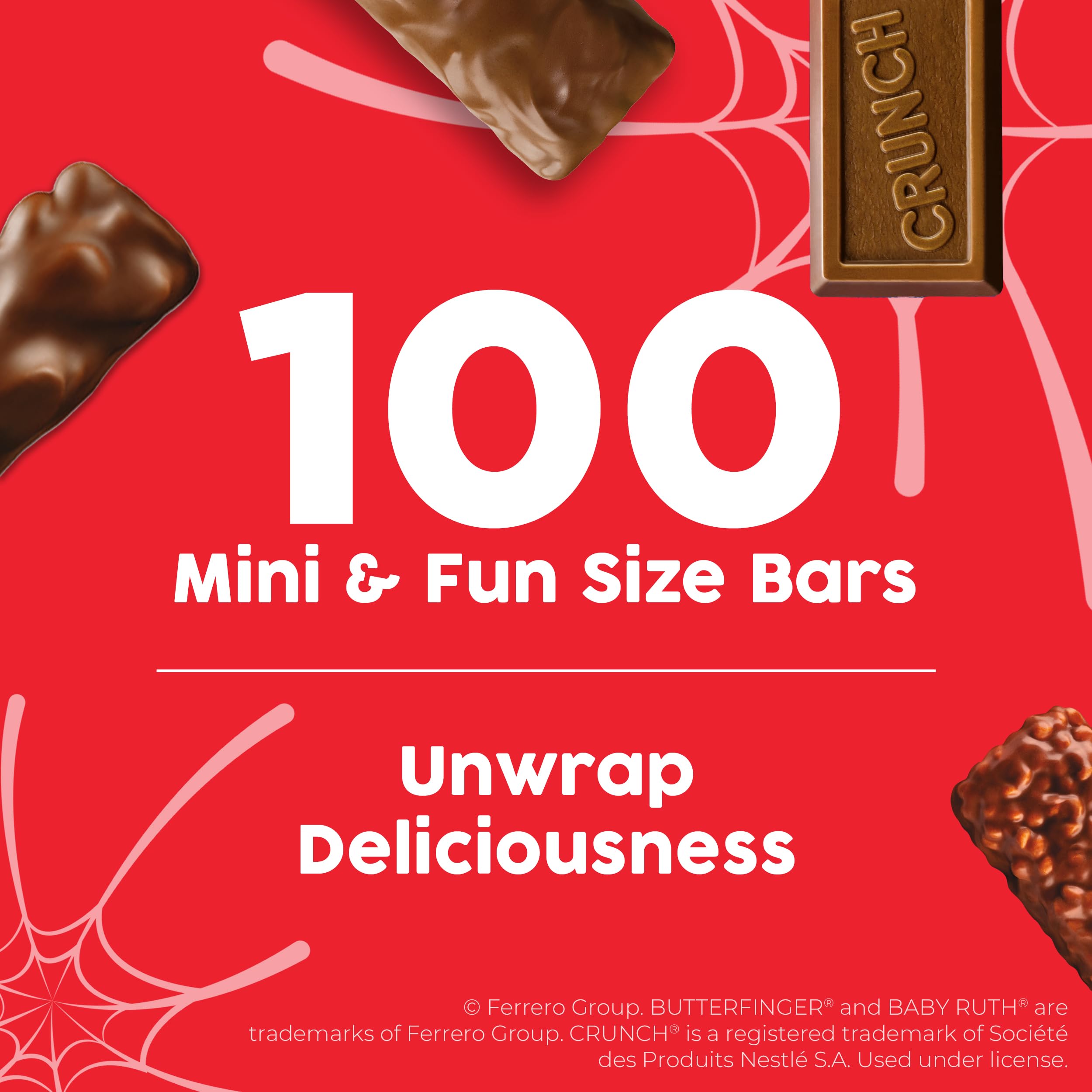 Butterfinger bar next to a coin for scale illustrating fun-size portion benefit