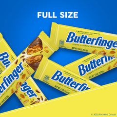 Cross-section of Butterfinger center showing crispety layers — delivers crunchy peanut flavor