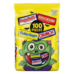 Butterfinger variety front packaging showcasing all included brands and portion size benefit
