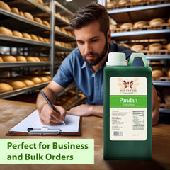 Butterfly pandan extract mixed into batter demonstrating smooth blend and color