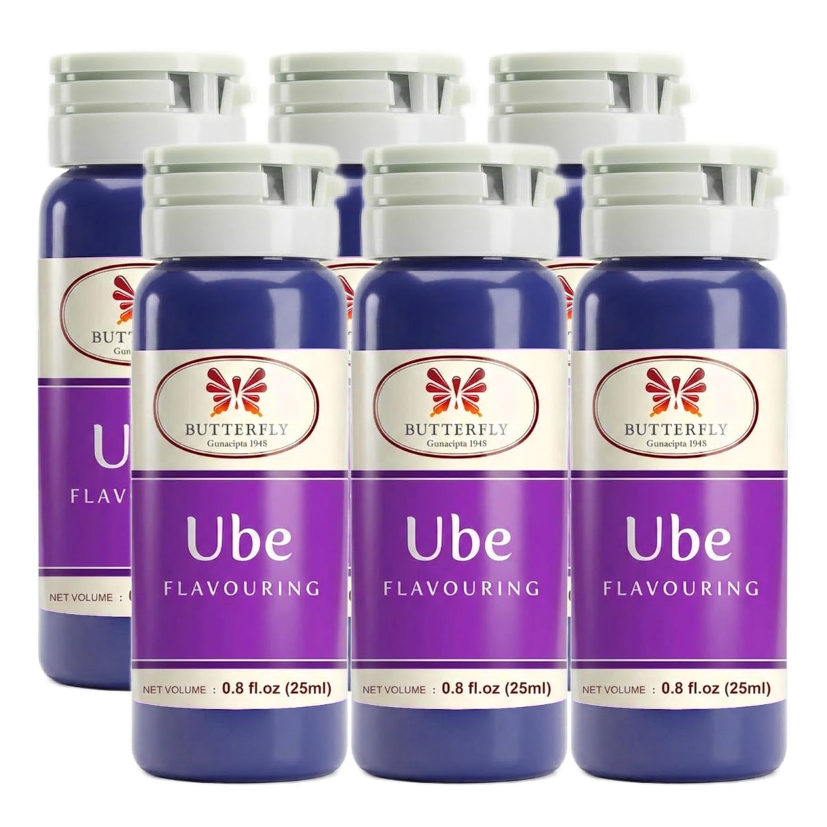 Butterfly Gunacipta 1948 front packaging showing ube extract benefits