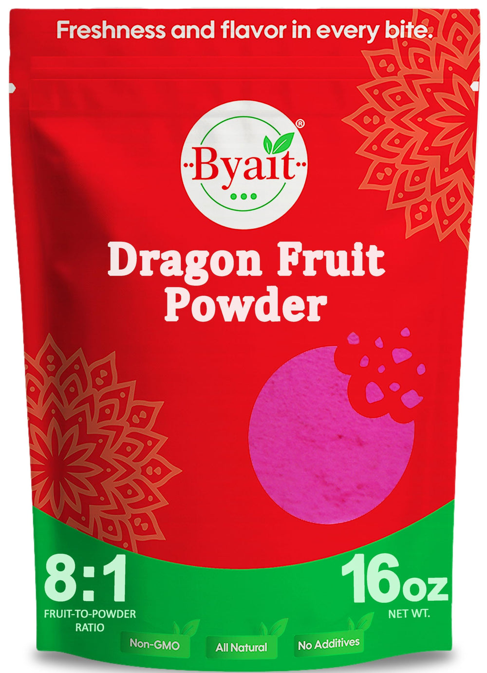 Byait front packaging 16 oz pouch showing label and clean ingredients benefit