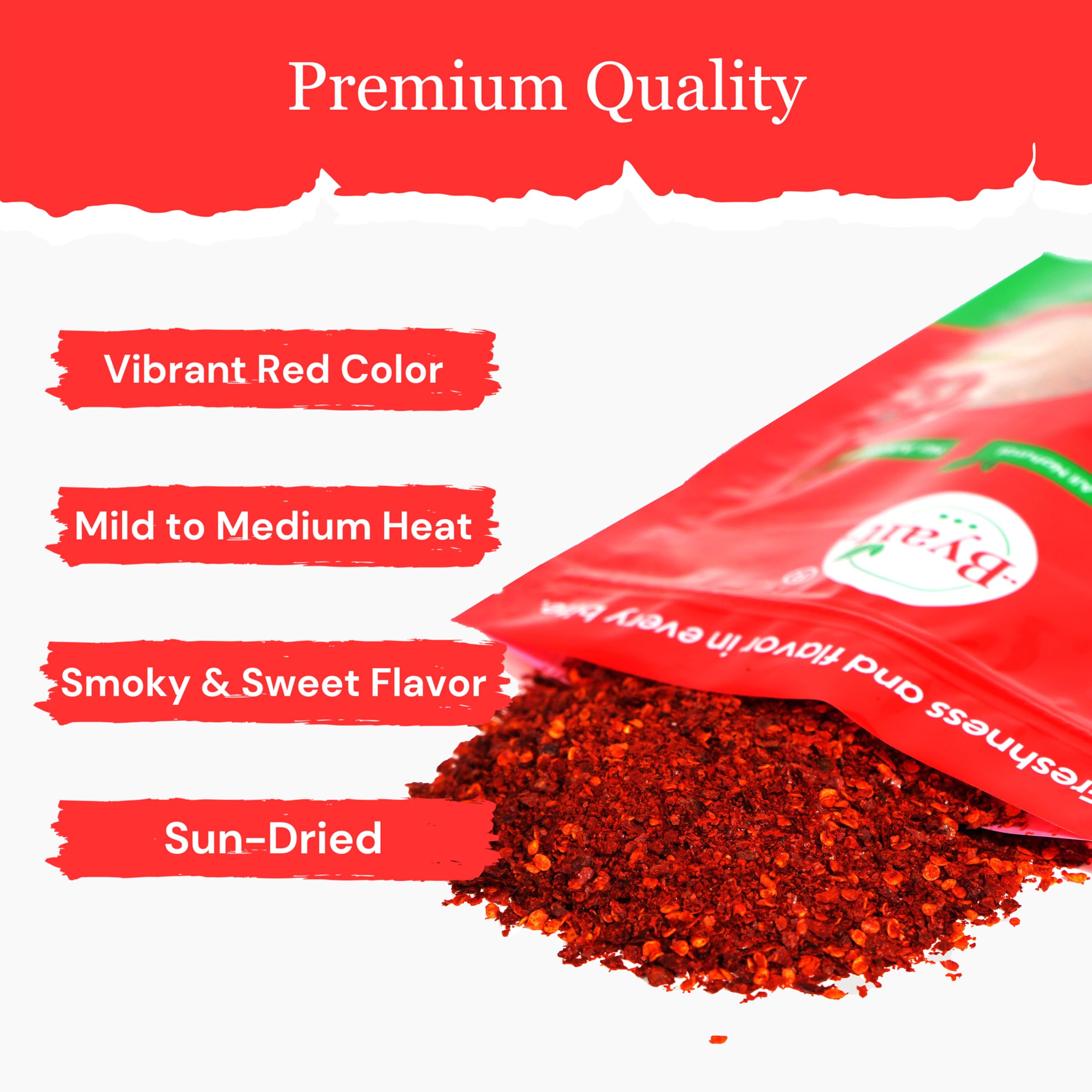 Byait spoon measuring scoop of chili flakes for consistent seasoning control