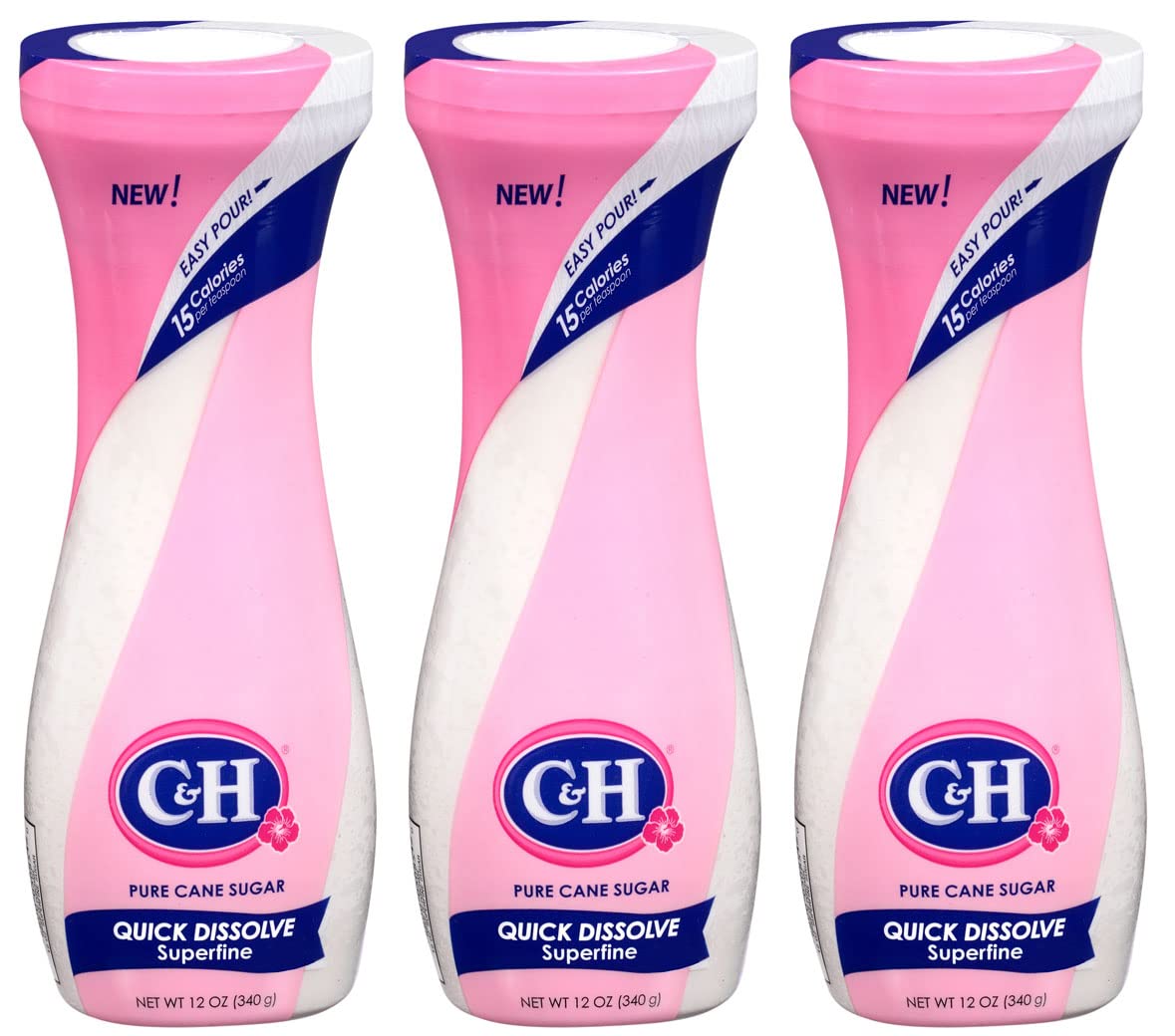 C&H front packaging showing flip-top canister and clear label for quick access