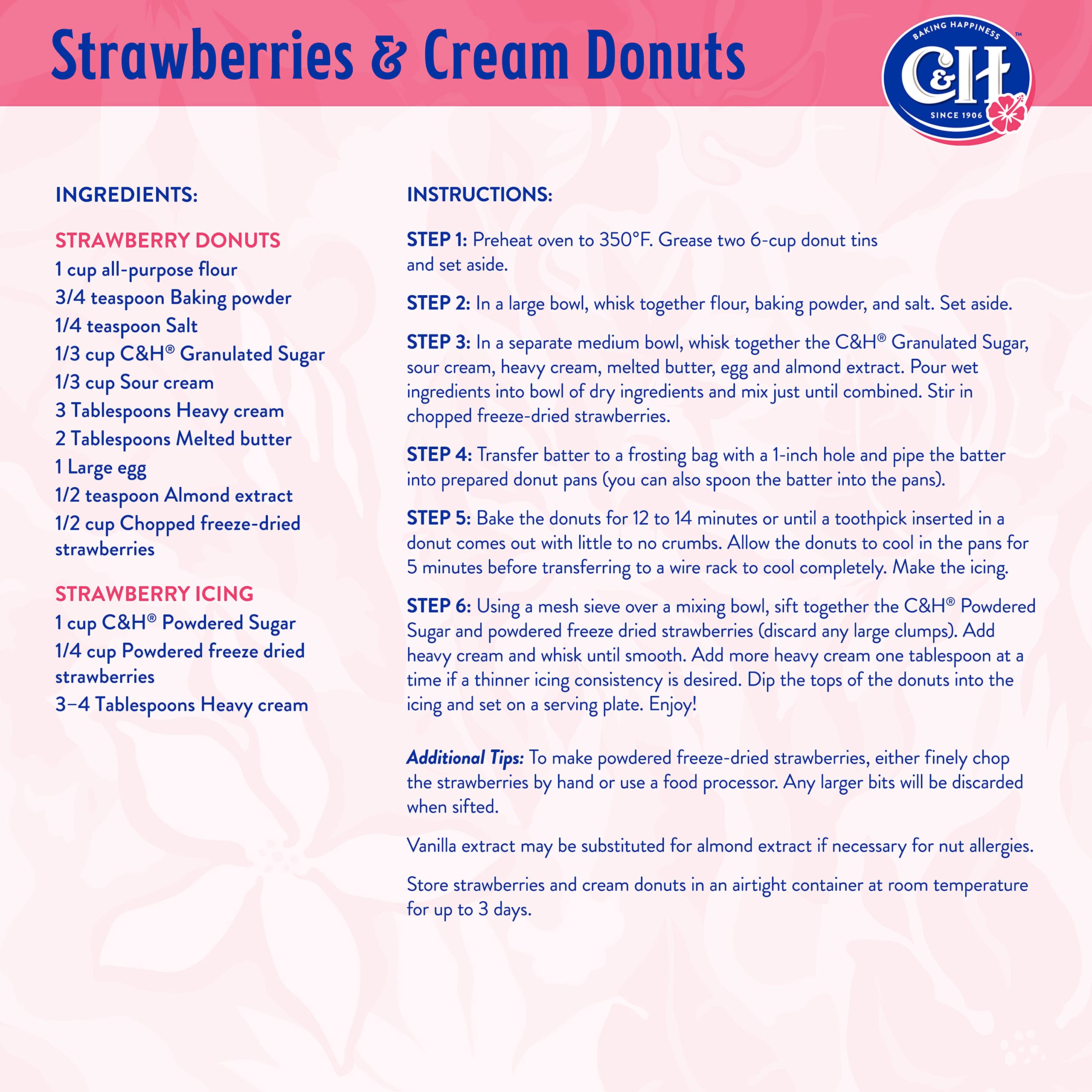 C&H sugar among baking ingredients illustrating recipe preparation