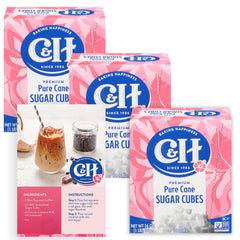 C&H front packaging showing three 1 lb boxes for convenient storage and portioning