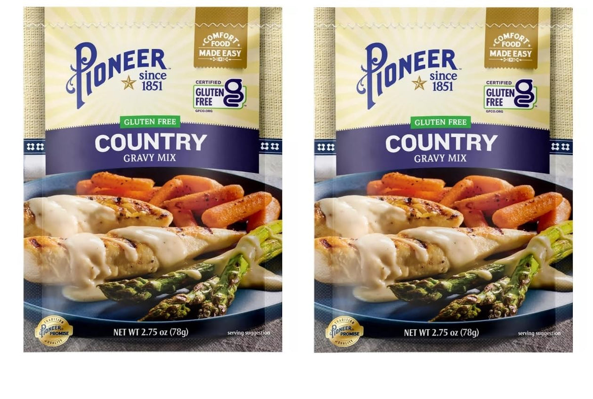 C.H. Guenther & Son front packaging showing two gluten free gravy packets and benefits