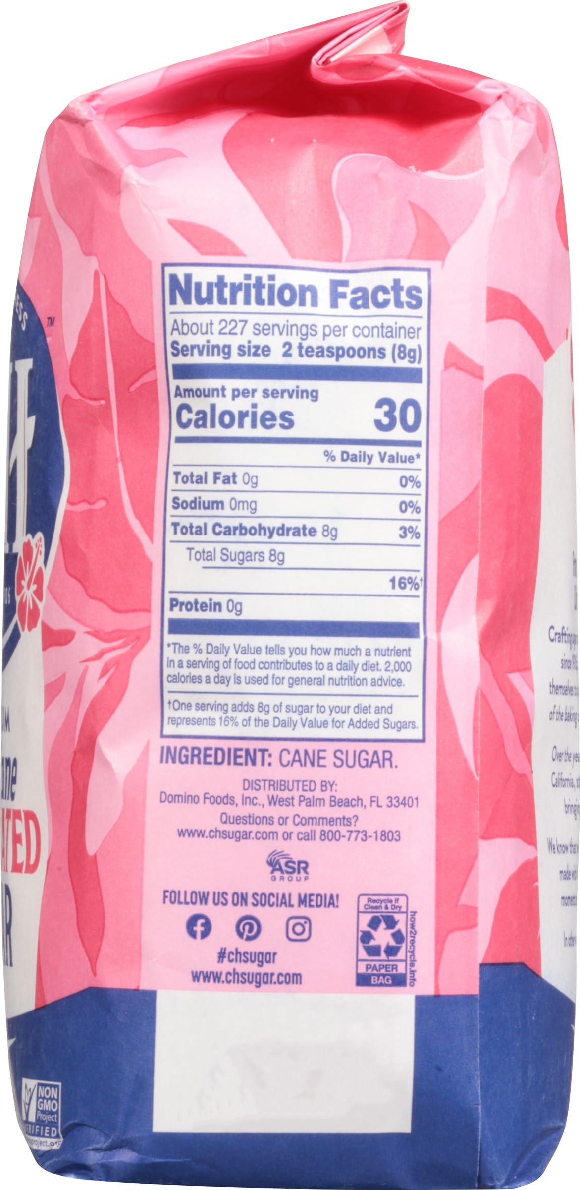 C&H recipe card beside sugar showing inspiration and starter recipes
