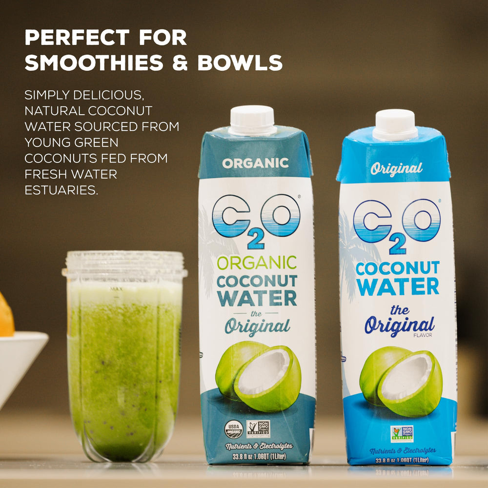 Close-up of C2O carton texture and cap highlighting freshness