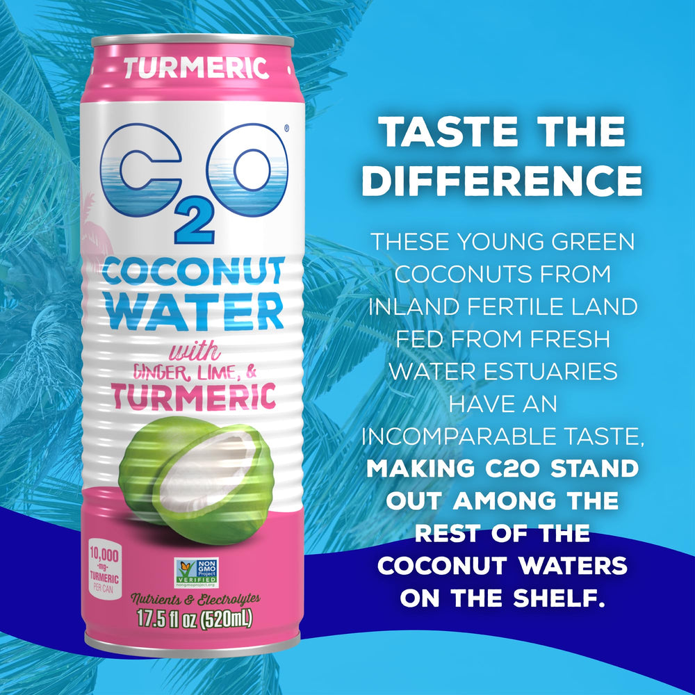 C2O open case revealing twelve cans for stocking and sharing convenience