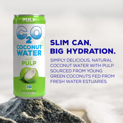 C2O close-up of can surface and visible pulp highlighting natural texture