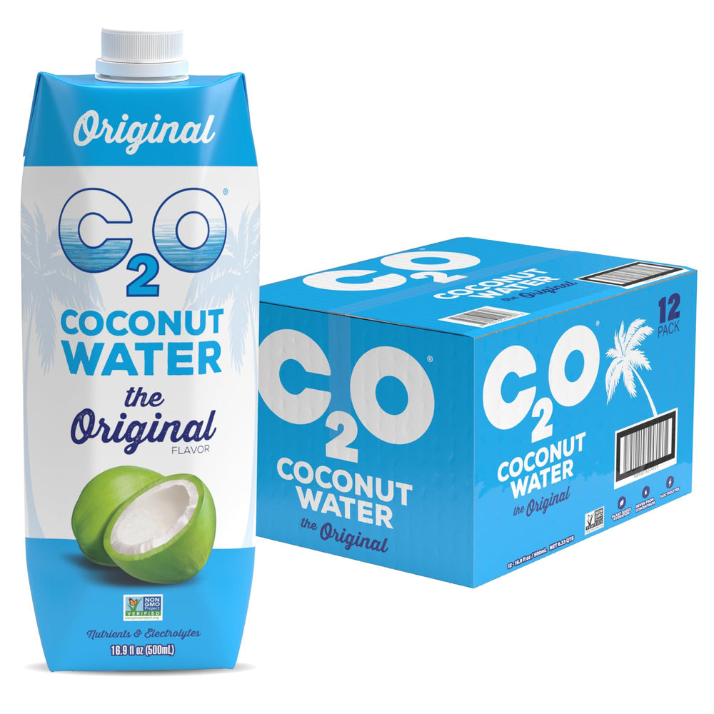 C2O front packaging showing original flavor and 12-pack convenience