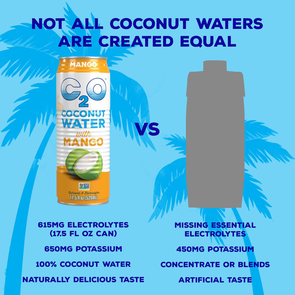C2O mango beside smoothie ingredients to demonstrate culinary use and flavor versatility