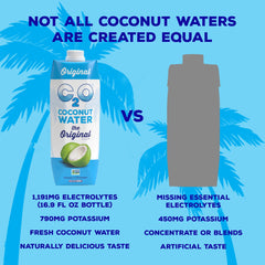 Hand holding a C2O 16.9 fl oz carton to show portable size