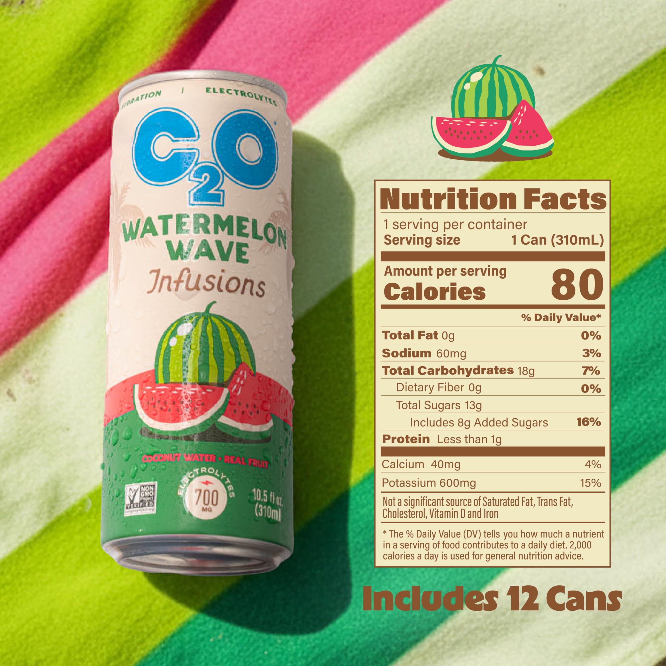 C2O pouring Watermelon Wave into glass to show color and refreshing look for thirst relief