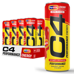 C4 can front view showing label and zero-sugar benefit