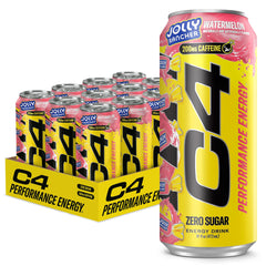 C4 performance energy front can showing JOLLY RANCHER™ flavors and zero sugar benefit