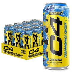 C4 can front showing JOLLY RANCHER flavors and zero sugar benefit