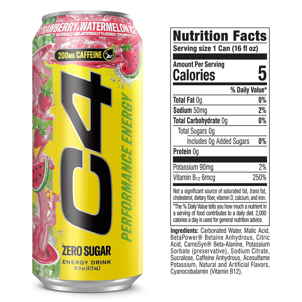C4 can in hand demonstrating size and portability for on-the-go energy