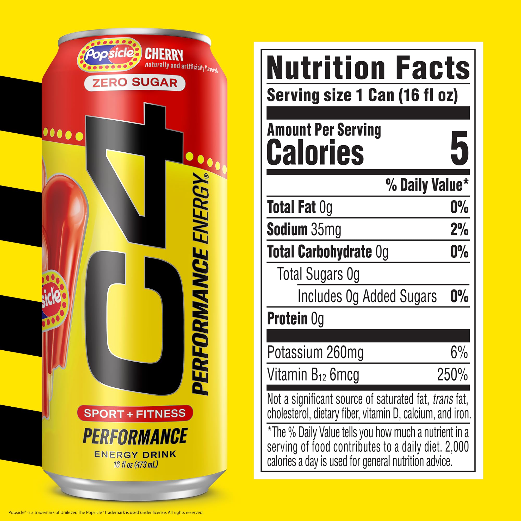 C4 Performance close-up label highlighting caffeine and ingredients benefit