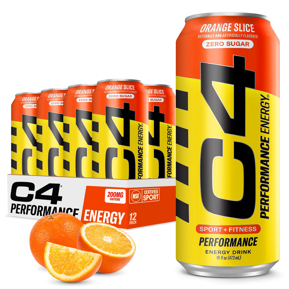 C4 performance front packaging showing 12-pack and bold branding for quick selection