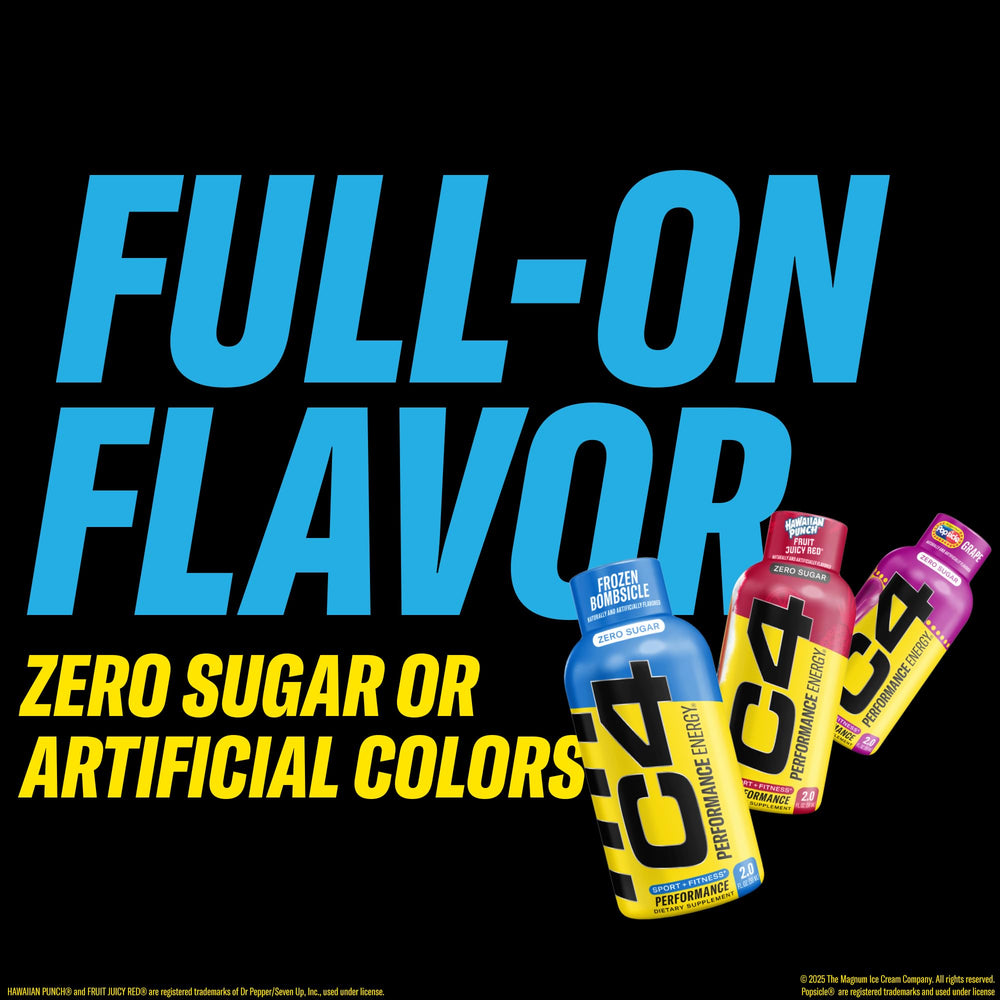 C4 shot held in hand before workout showing quick-use energy on-the-go