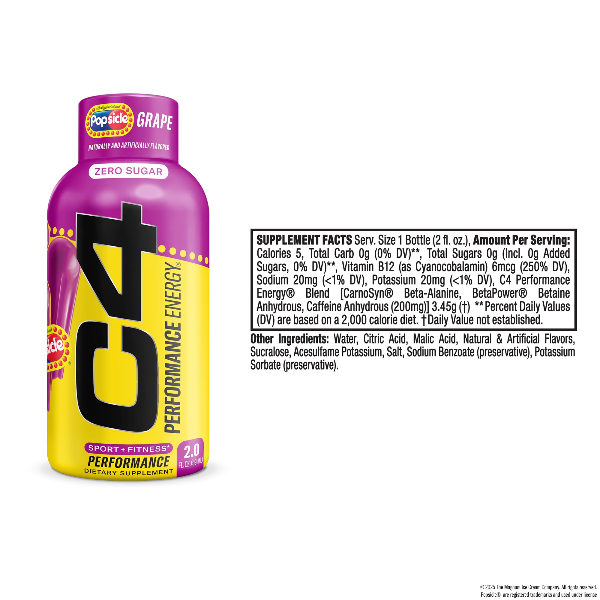 C4 shot open top close-up revealing easy-drink cap and spill-free design