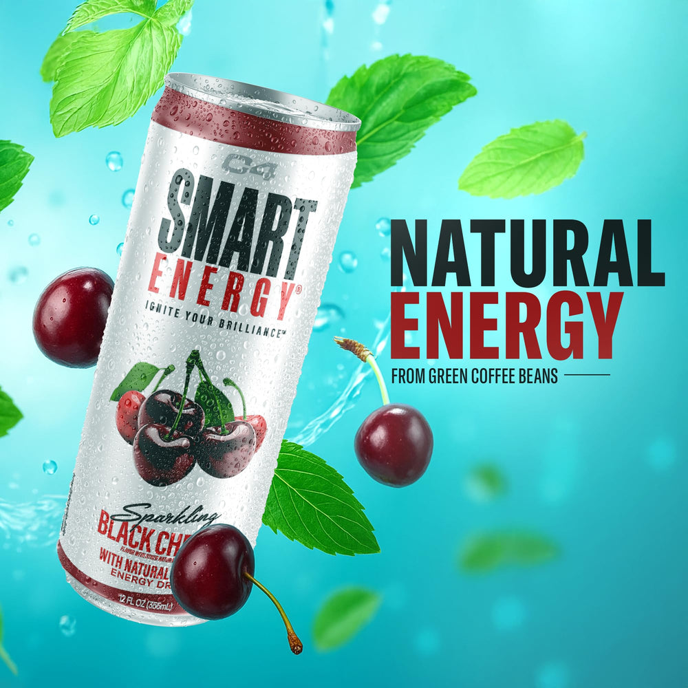 C4 Smart Energy can beside gaming setup demonstrating focus and energy boost