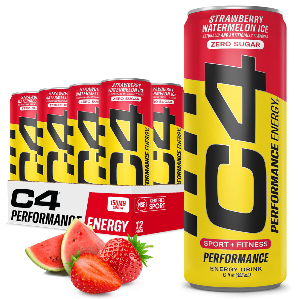 C4 front can showing strawberry watermelon ice flavor and vibrant packaging benefit energy
