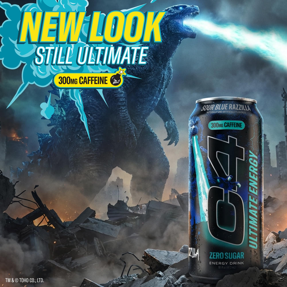 C4 Ultimate can beside gym bottle, ready for pre-workout energy