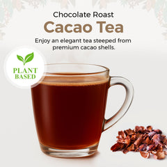 Cacao Life loose roasted cocoa husks close-up showing texture and rich flavor