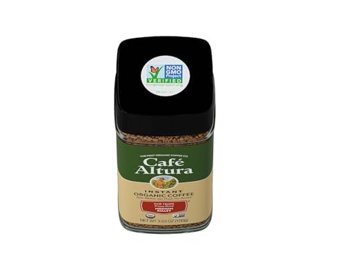 Cafe Altura jar next to hand showing compact travel-friendly scale