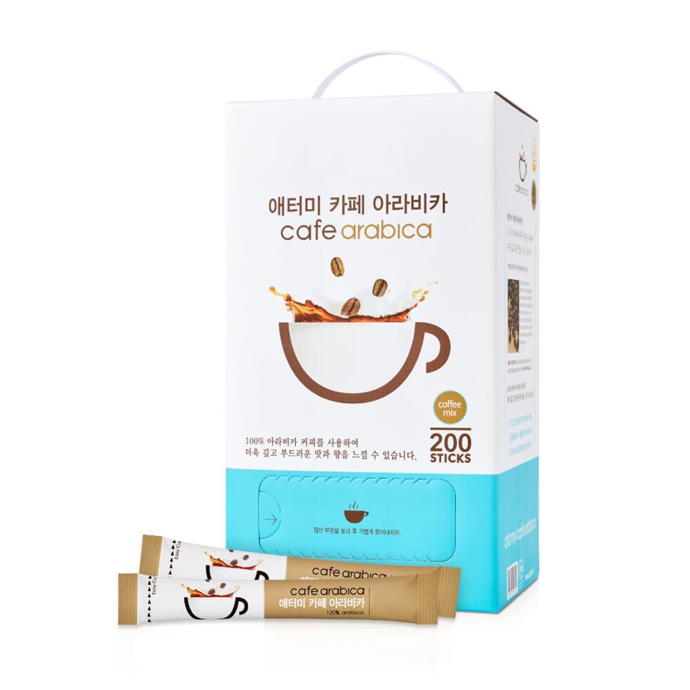 Generic Cafe Arabica front packaging showing 200 sticks and convenience