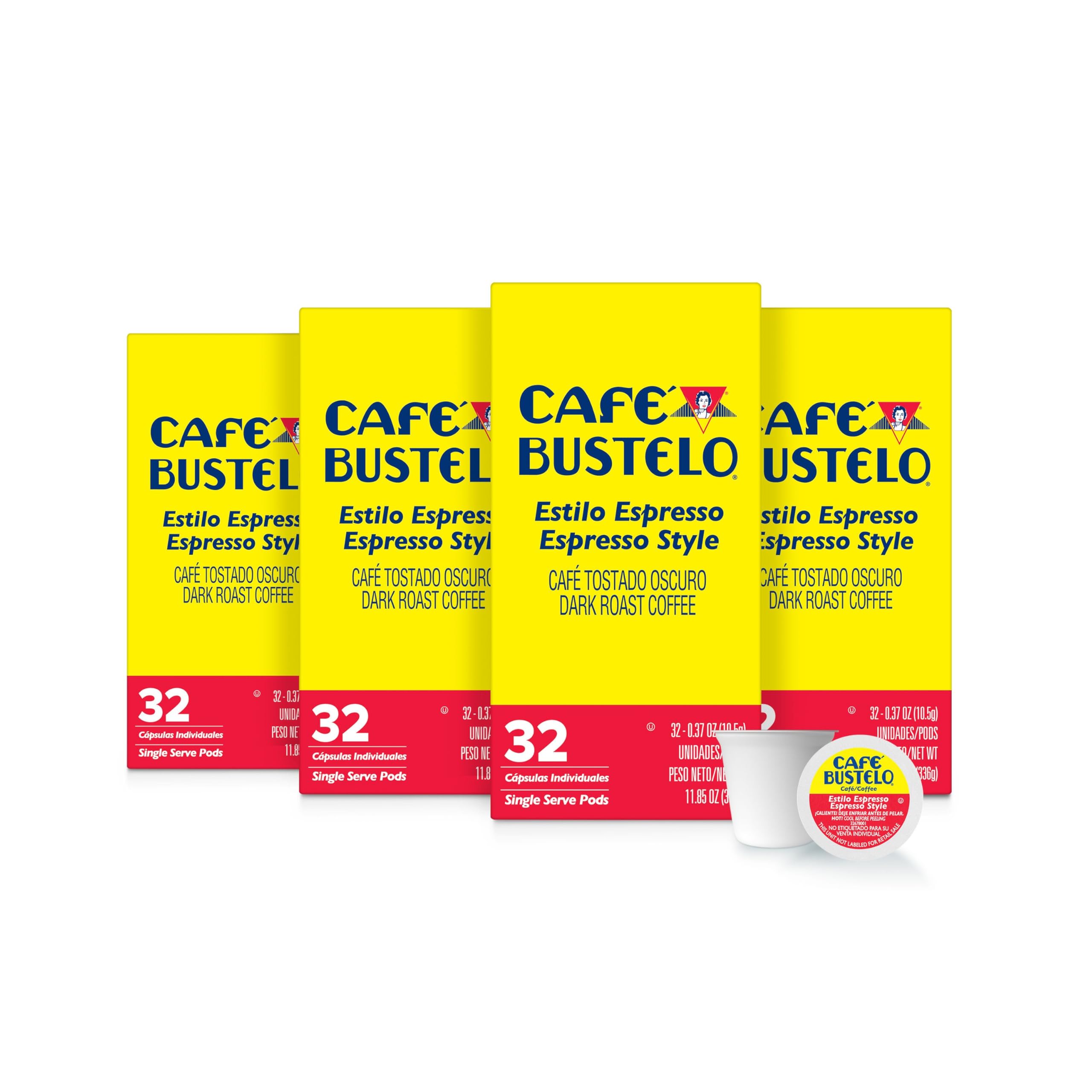 Café Bustelo front packaging showing bold branding and bulk quantity
