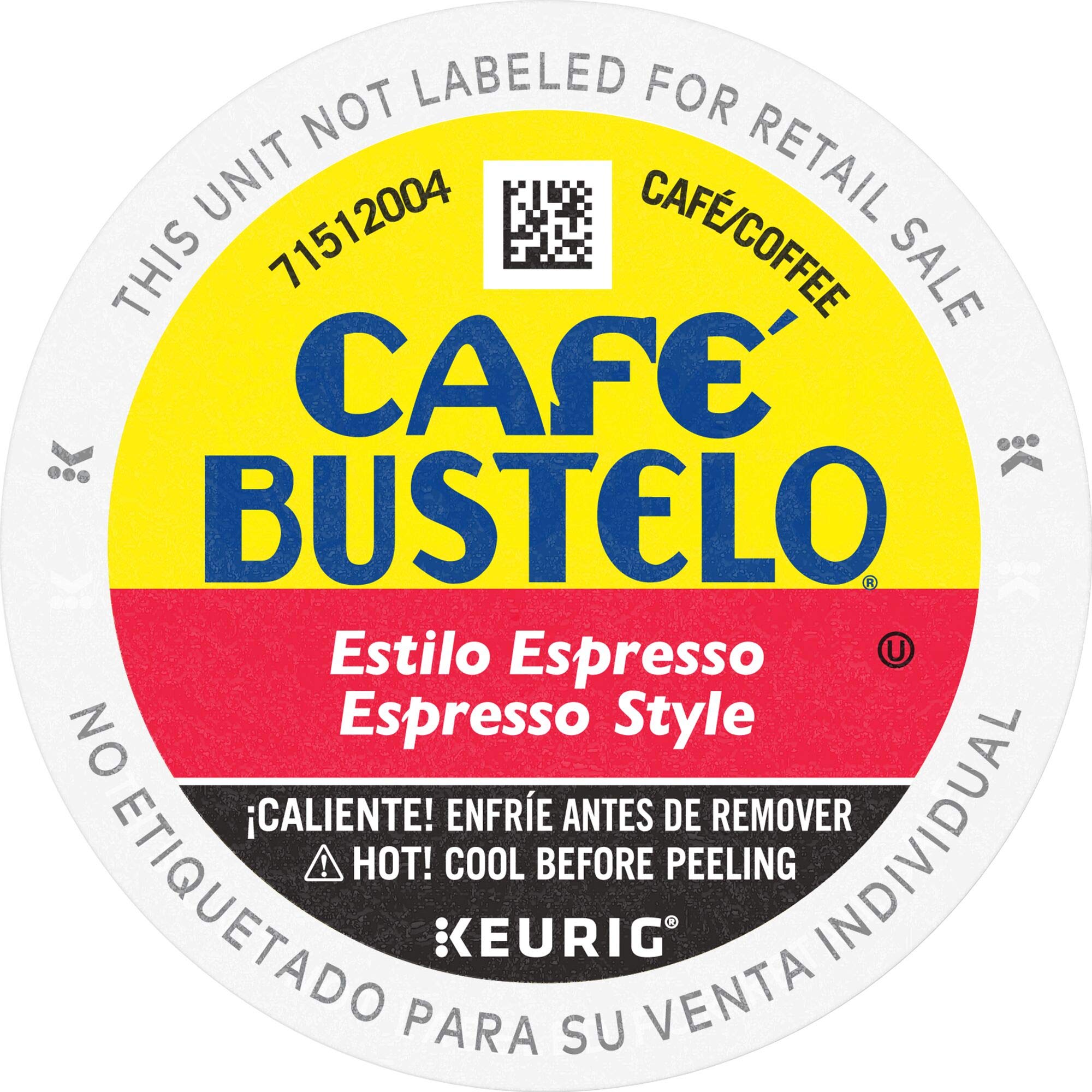 Café Bustelo front packaging showing bold roast and 24 pods for convenience