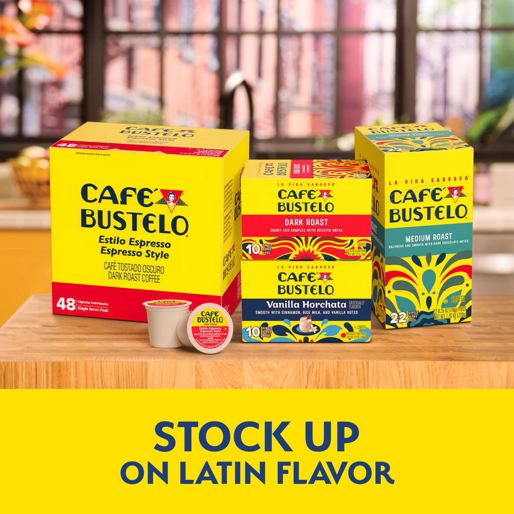 Café Bustelo iced latte made with pod illustrating strong flavor retention