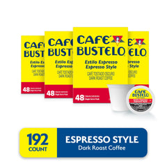 Café Bustelo pod closeup emphasizing pod design and consistent brewing benefit