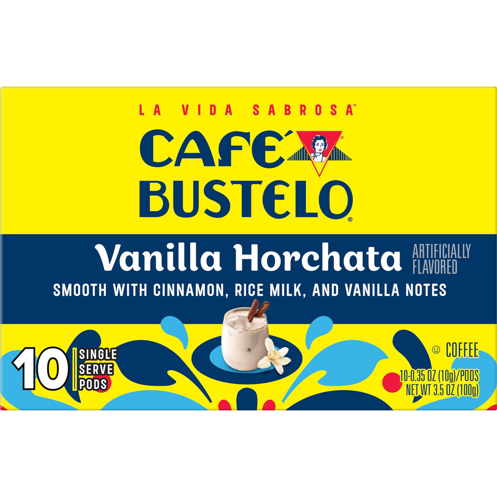 Café Bustelo pods next to ruler showing pod quantity and portion-control benefit
