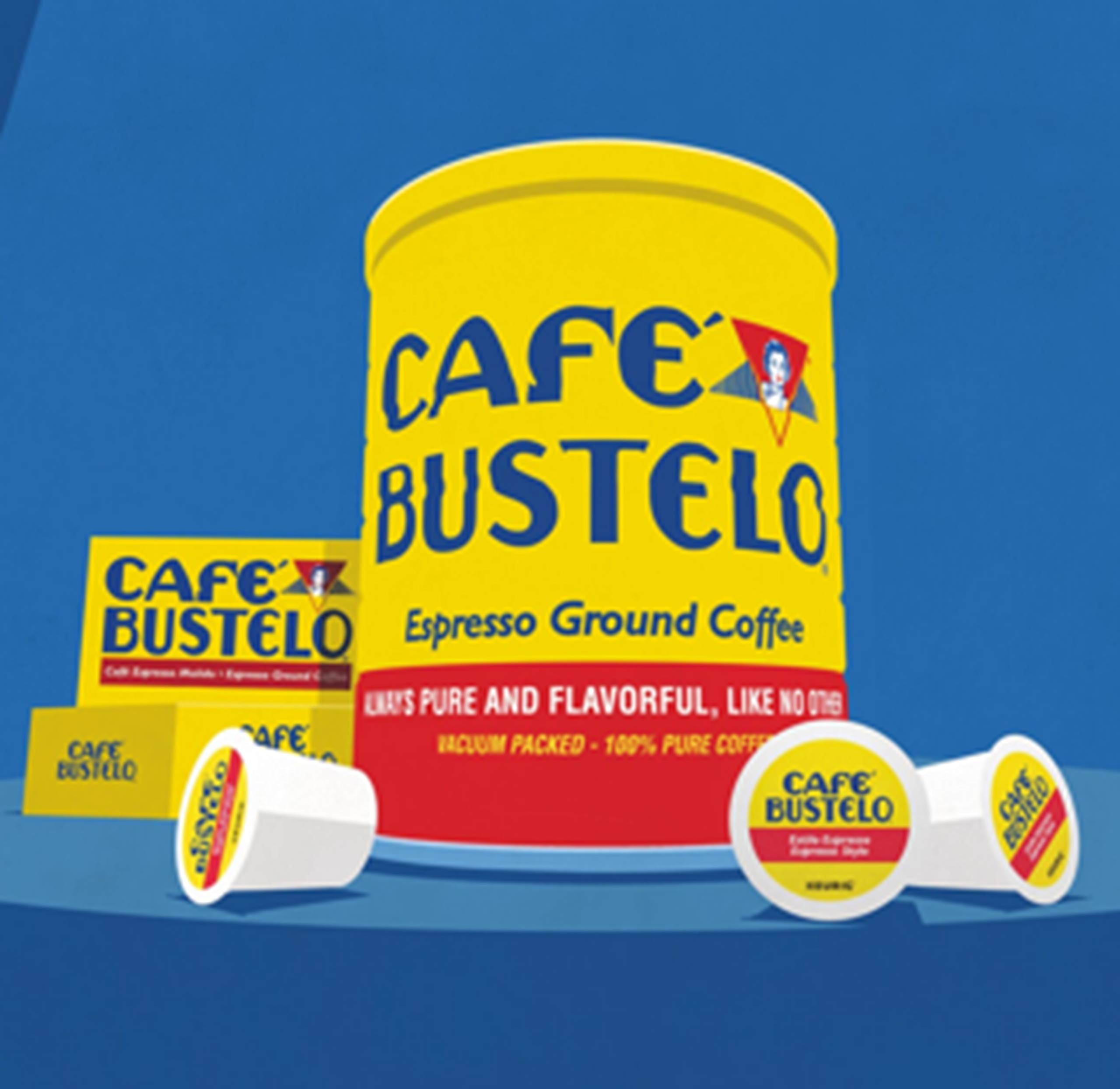 Café Bustelo poured into milk showing strong base for cortaditos and lattes