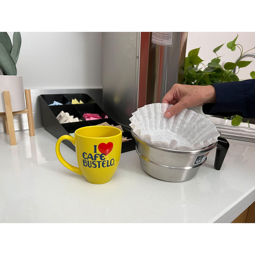 Cafe Bustelo bricks stored in pantry jar showing organized storage and preserved flavor