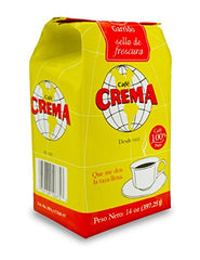 Cafe Crema close-up of ground coffee texture highlighting smoothness benefit