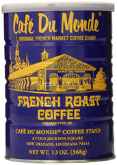 Cafe Du Monde front can view showing brand and French Roast for recognizable shelf presence