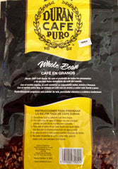 Café Duran closeup of whole roasted beans highlighting glossy roast and aroma