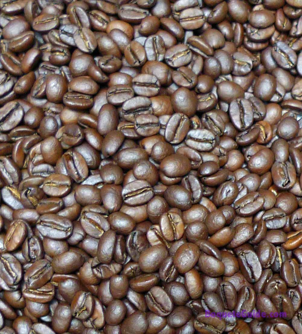 Café Duran beans texture detail showing roast color and consistent quality