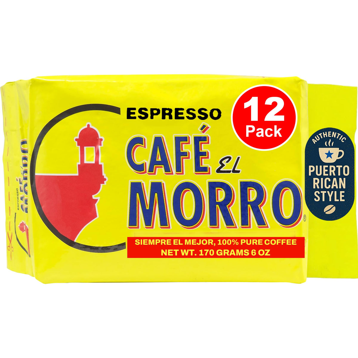 Café El Morro front packaging showing brand and roast for clear identification and appeal