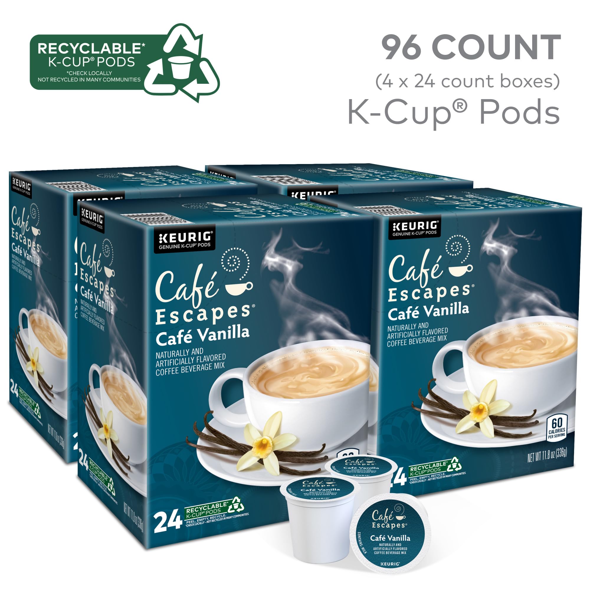 Café Escapes K-Cup pod close-up highlighting convenient single‑serve