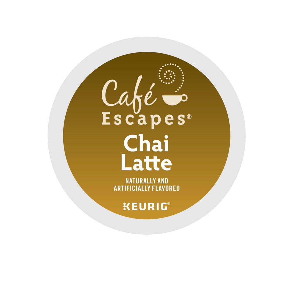 Café Escapes K-Cup pod close-up displaying label and single-serve convenience