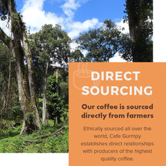 Café Grumpy beans brewing in French press showing full-bodied extraction benefit