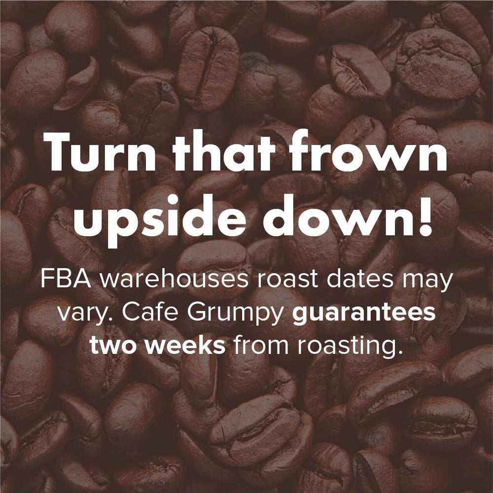 Café Grumpy pour-over cup in cozy setting, suggests dessert pairing