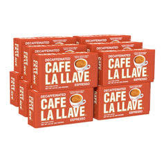 Cafe La Llave front packaging showing vacuum-sealed 8.8 oz brick and bold branding benefit: clear product identity